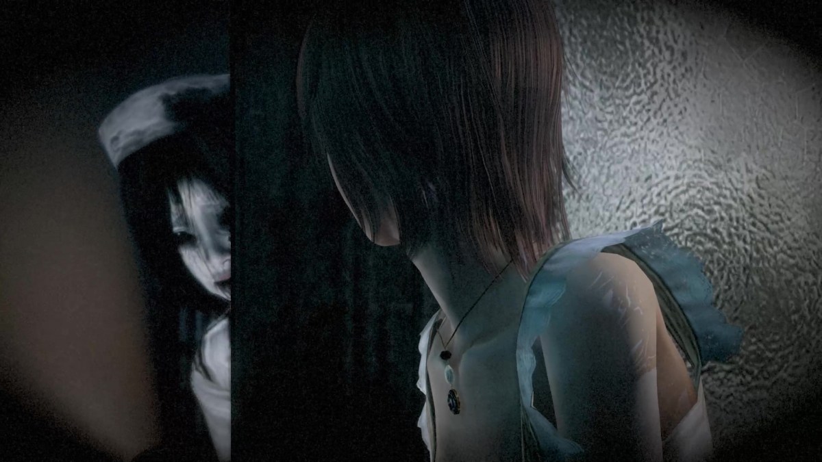 Two girls talking in Mask of the Lunar Eclipse. This image is part of an article about the best horror games in 2023.