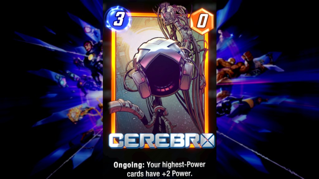 Cerebro's Ongoing card in Marvel Snap.