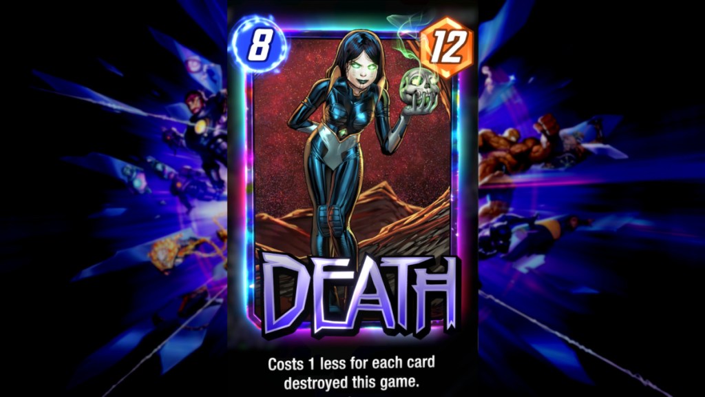 Death's Destroy card in Marvel Snap.