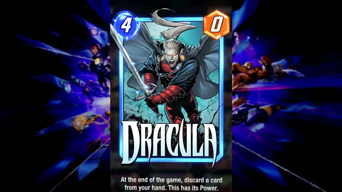 Dracula's discard card in Marvel Snap.
