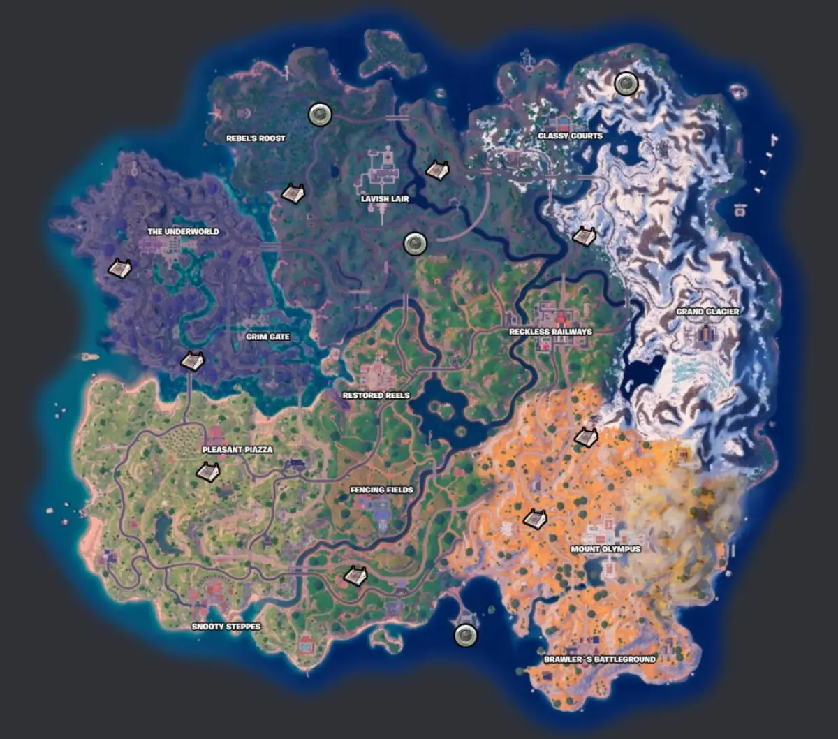 fortnite all vault and bunker locations
