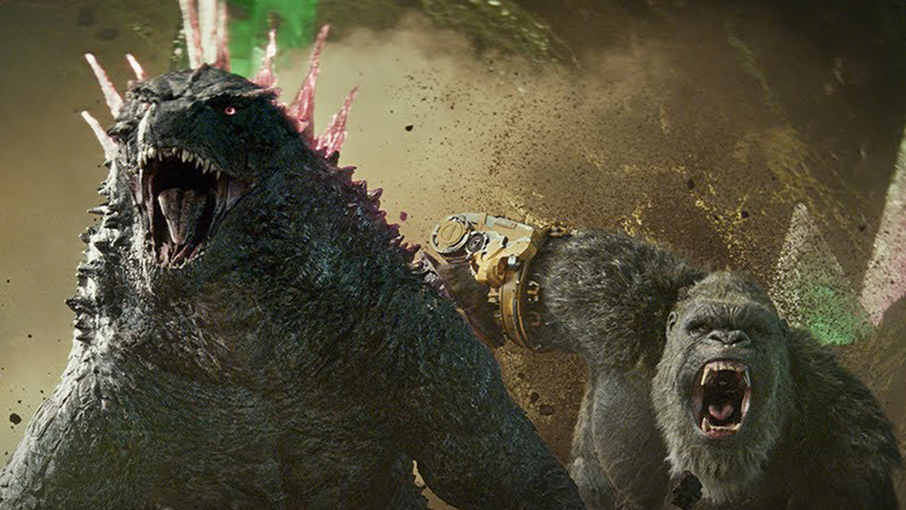 Godzilla and Kong running in the Godzilla x Kong: The New Empire trailer.