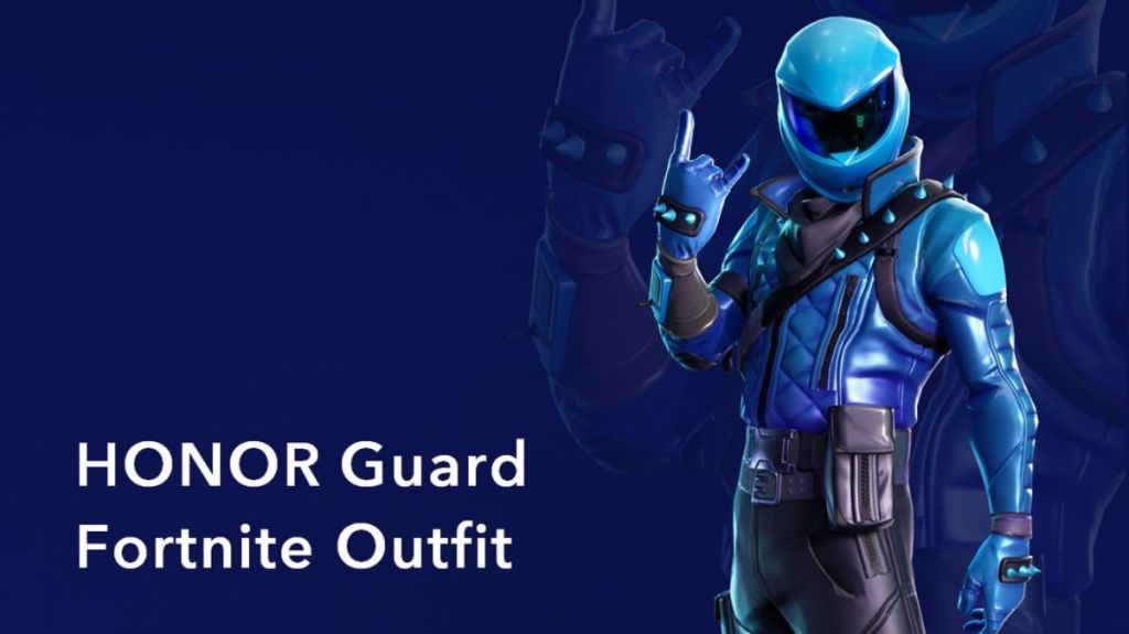 El aspecto de la Guardia de Honor en Fortnite.  Esta imagen es parte de un artículo sobre las máscaras más raras de Fortnite.