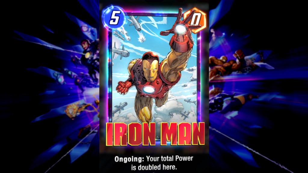 Iron Man's Ongoing card in Marvel Snap.