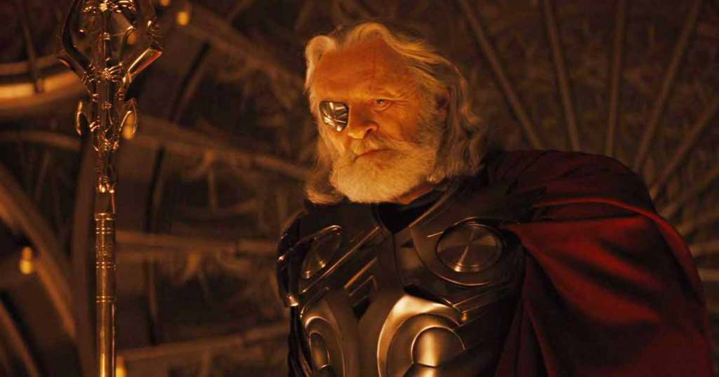 Anthony Hopkins como Odín en Thor.