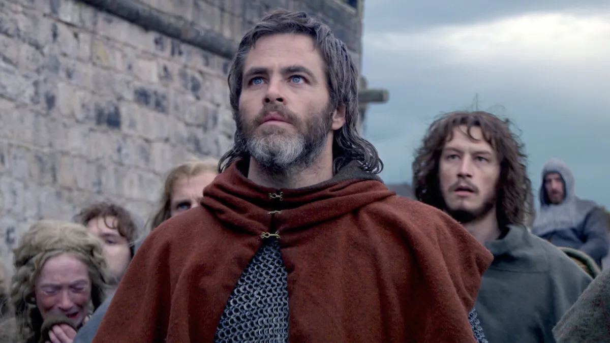 Robert leads the Scots in The Outlaw King. This image is part of an article about the most expensive movies on Netflix, listed.