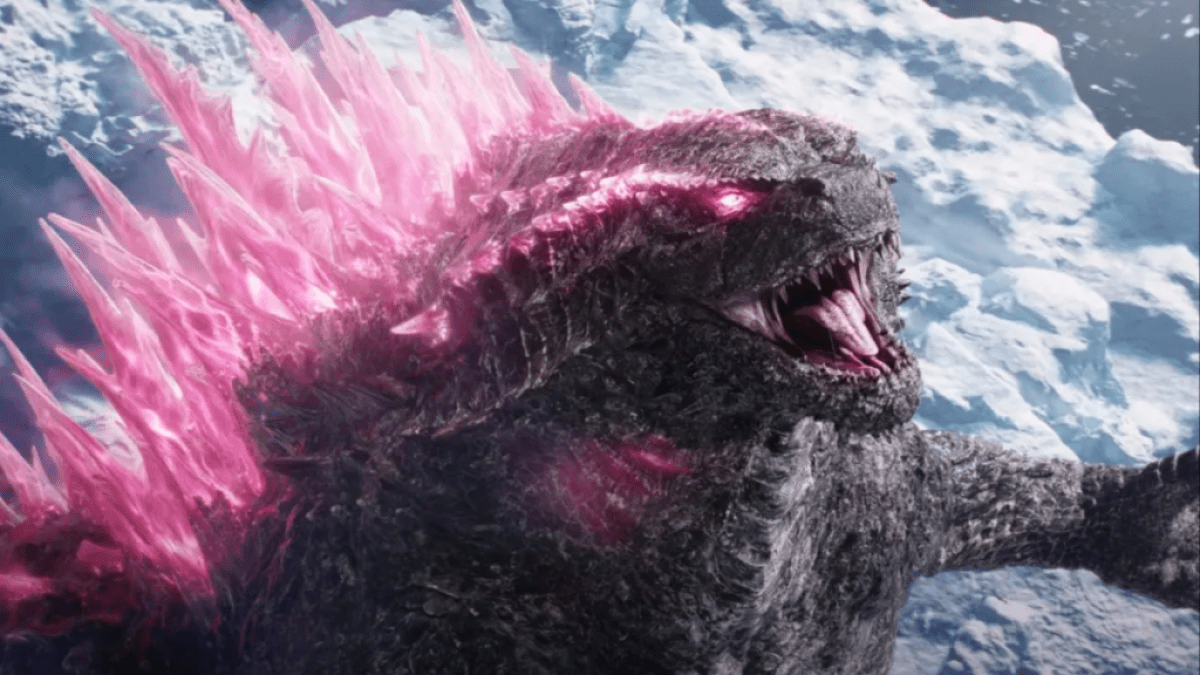 Pink Godzilla powers up in Godzilla x Kong trailer.