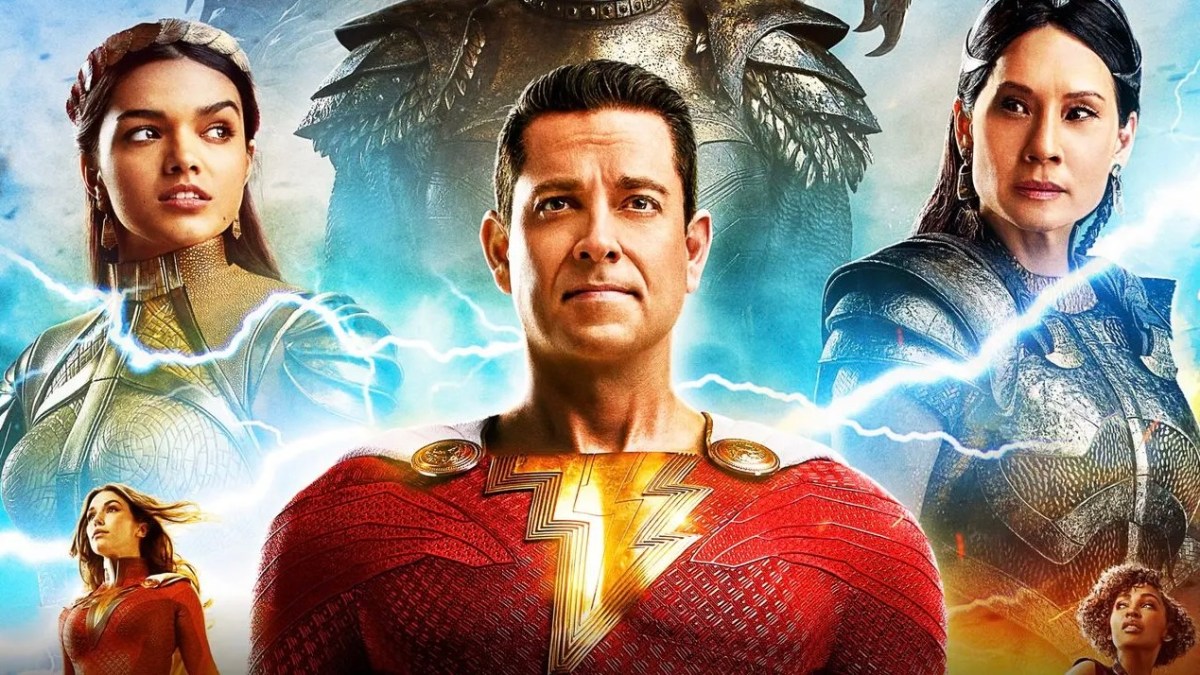 The poster for Shazam 2. This image is part of an article about how James Gunn didn't understand Shazam 2's post-credits scene.