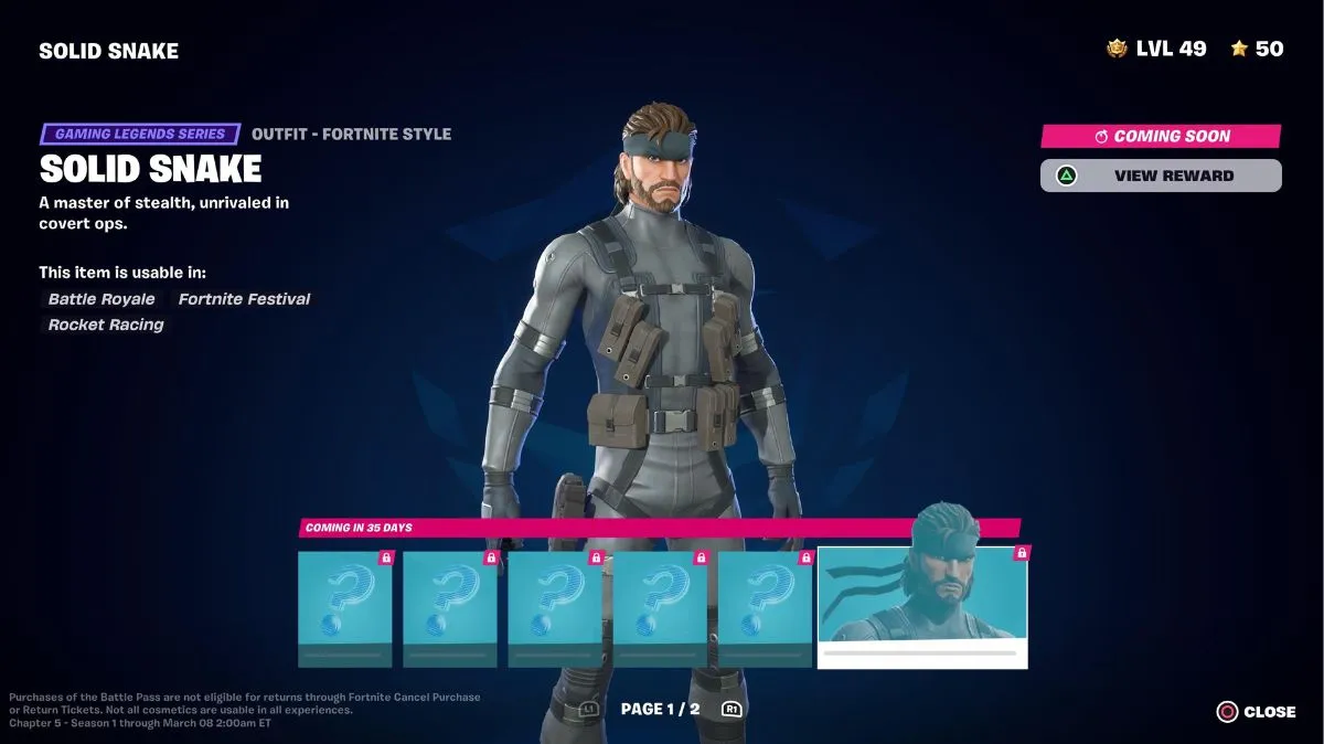 How to Get Solid Snake Skin in Fortnite Chapter 5 Season 1: All