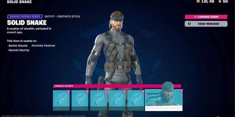 How to Unlock the Solid Snake Skin in Fortnite