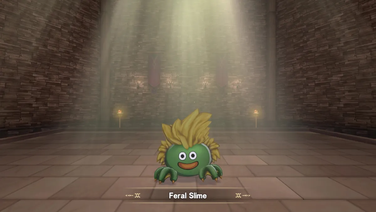 This image shows a Feral Slime from Synthesis in Dragon Quest Monsters: The Dark Prince.