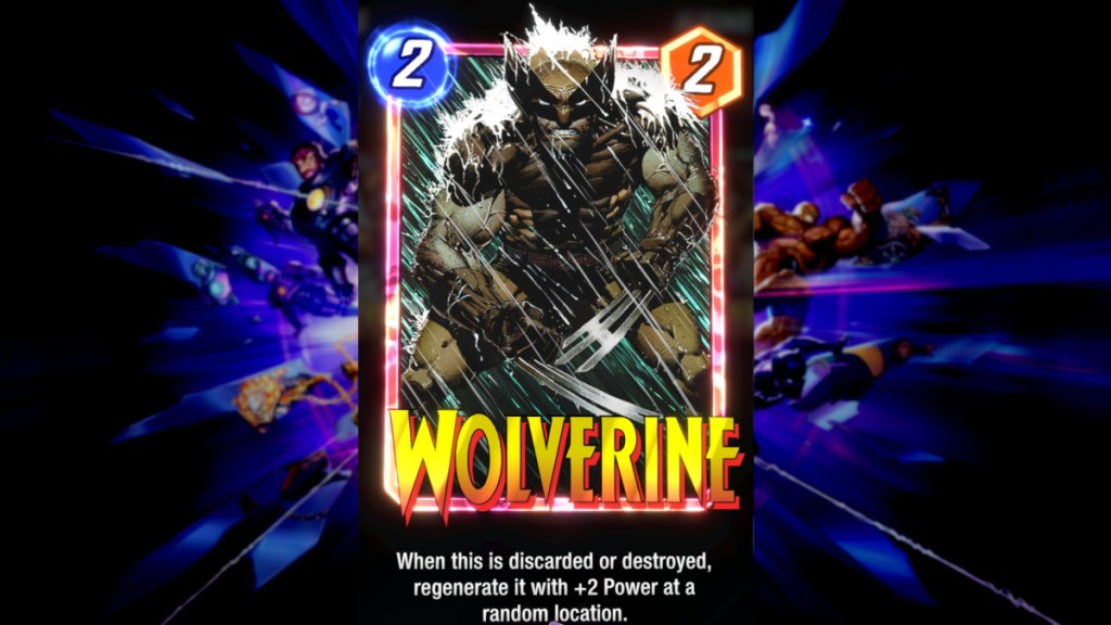 Wolverine's Destroy card in Marvel Snap.