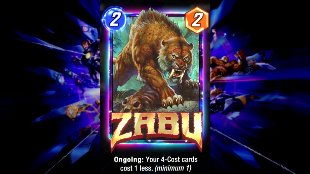 Zabu's Ongoing Card in Marvel Snap.