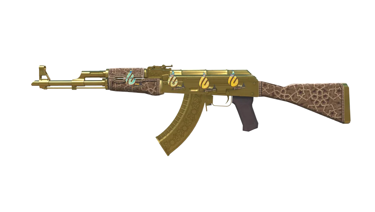 The AK-47 Gold in CS2. 