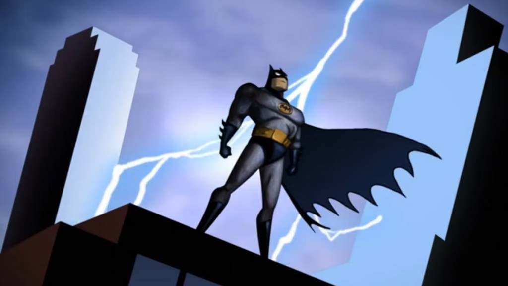 Un fotograma de la introducción de Batman: la serie animada