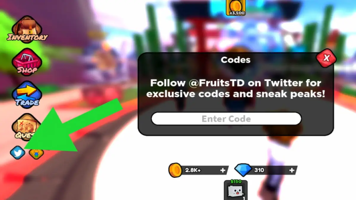 How to redeem codes in Fruit Tower Defense