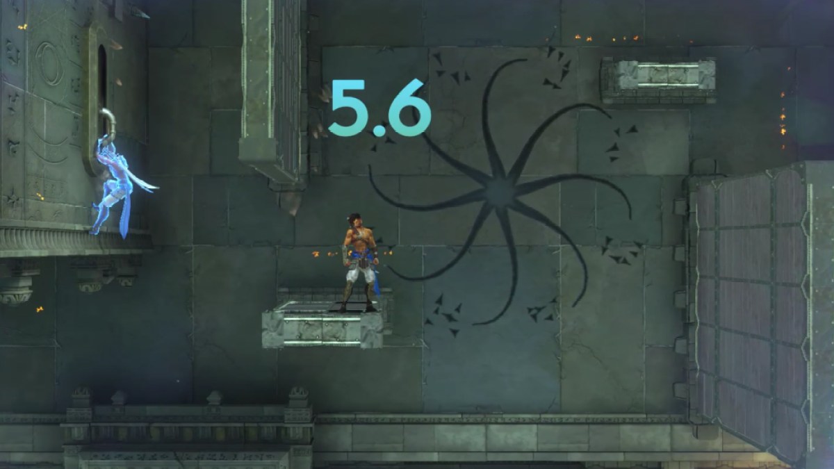 An image of the bottom-right Sacred Archives puzzle in Prince of Persia: The Sands of time, as part of a guide on how to solve it.