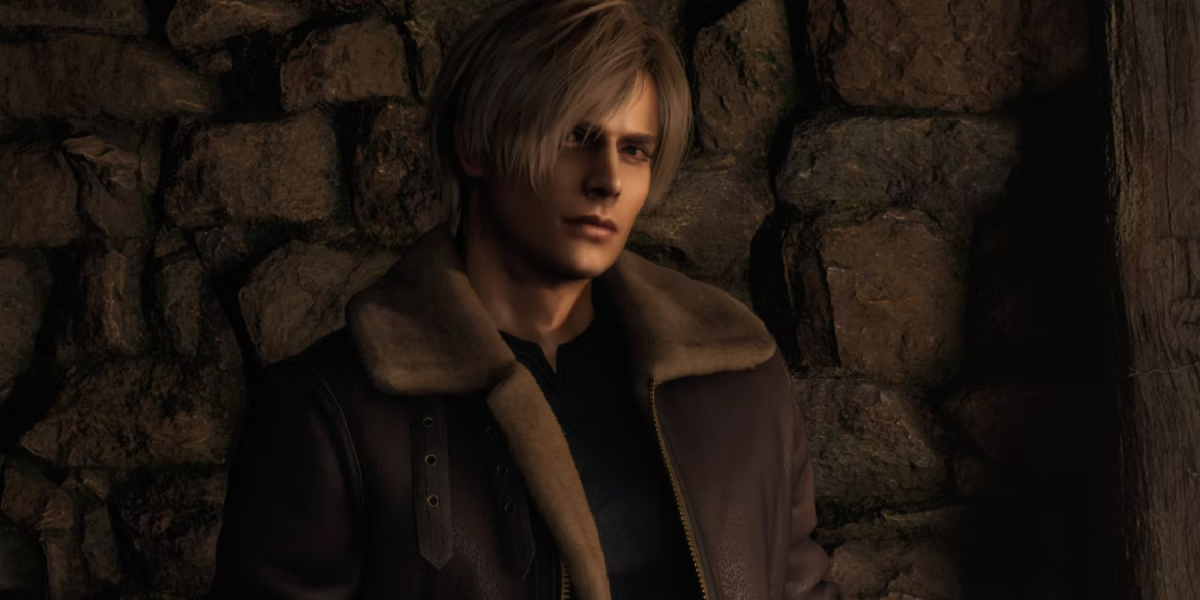 León con el mod clásico del 2005.  Esta imagen es parte de un artículo sobre las mejores modificaciones de remake de Resident Evil 4 (RE4).
