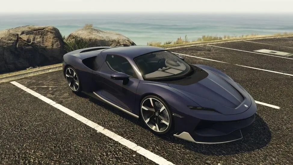 The Grotti Italia RSX in GTA 5. This image is part of an article about the fastest cars in GTA 5, ranked by speed.
