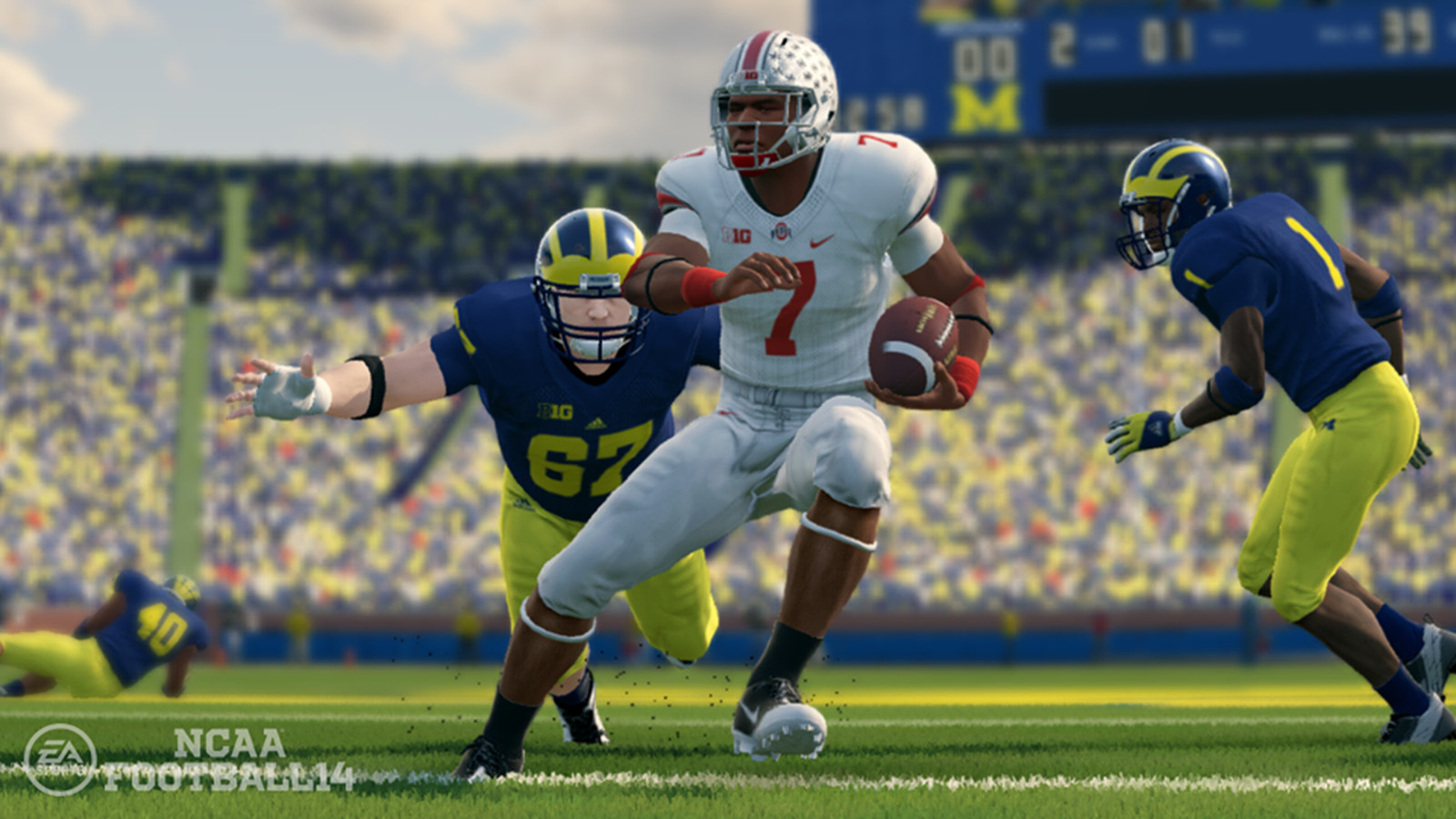 A screenshot from NCAA Football 14. This image is part of an article about how EA has finally provided an update on NCAA Football - and it isn't good.