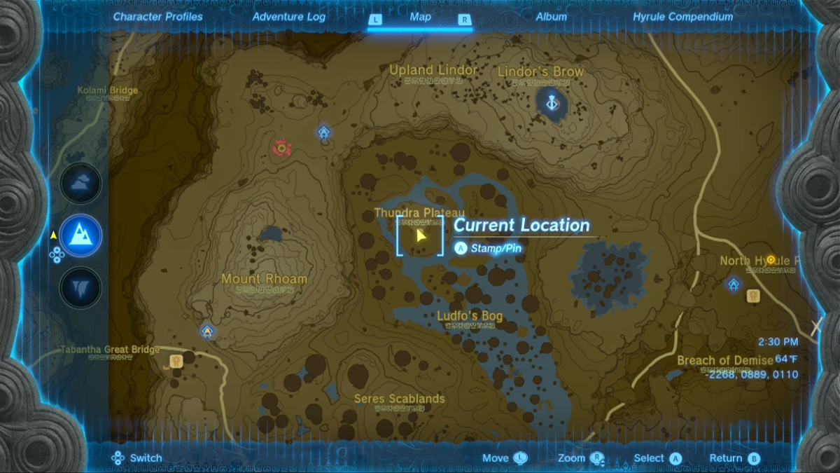 The Legend of Zelda: Tears of the Kingdom Thundra Plateau Cave location