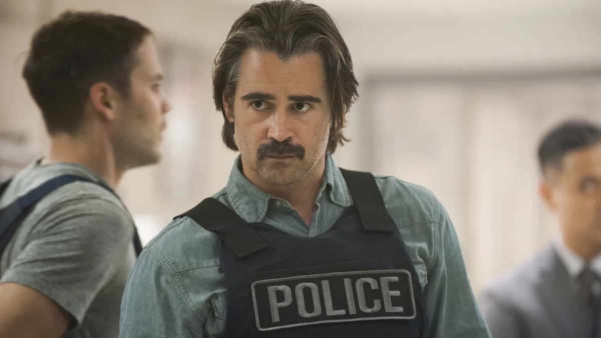 Velcoro leads a police squad in True Detective. This image is part of an article about all four seasons of True Detective, ranked from worst to best. 