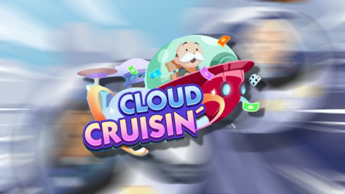 A custom header for the Cloud Cruisin event in Monopoly GO as part of a list of all the rewards and milestones that players can get.