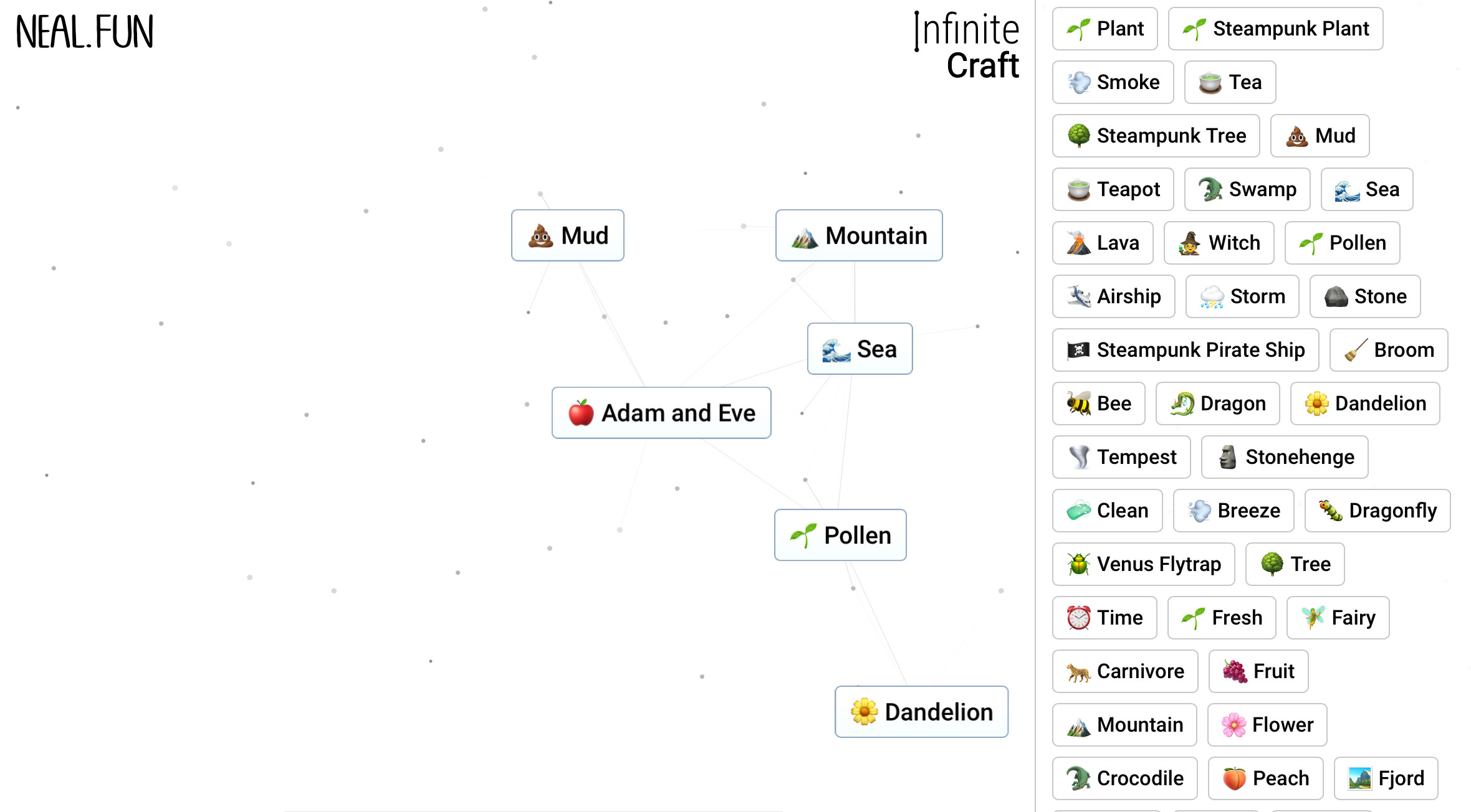 How to Make Adam and Eve in Infinite Craft