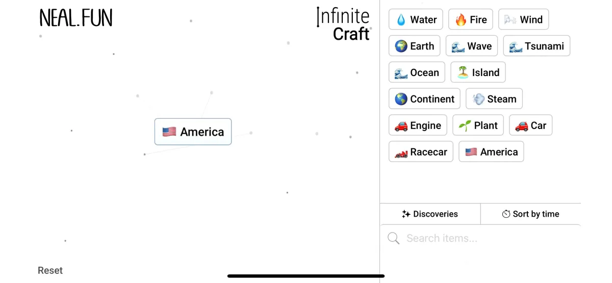 America in Infinite Craft.