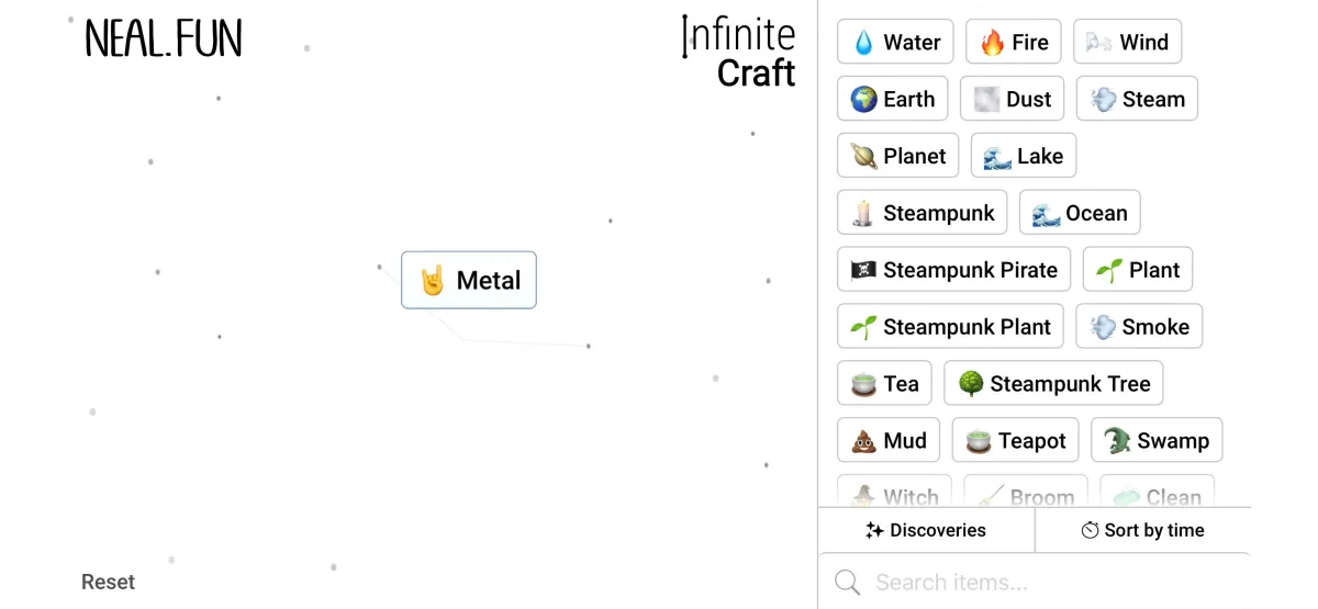 Metal in Infinite Craft.