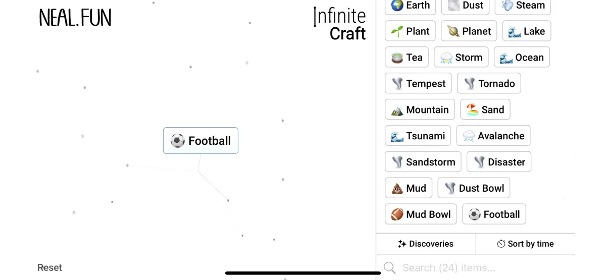 Football in Infinite Craft.