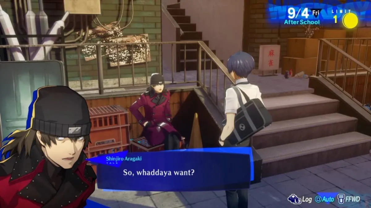 Players talking in Persona 3.