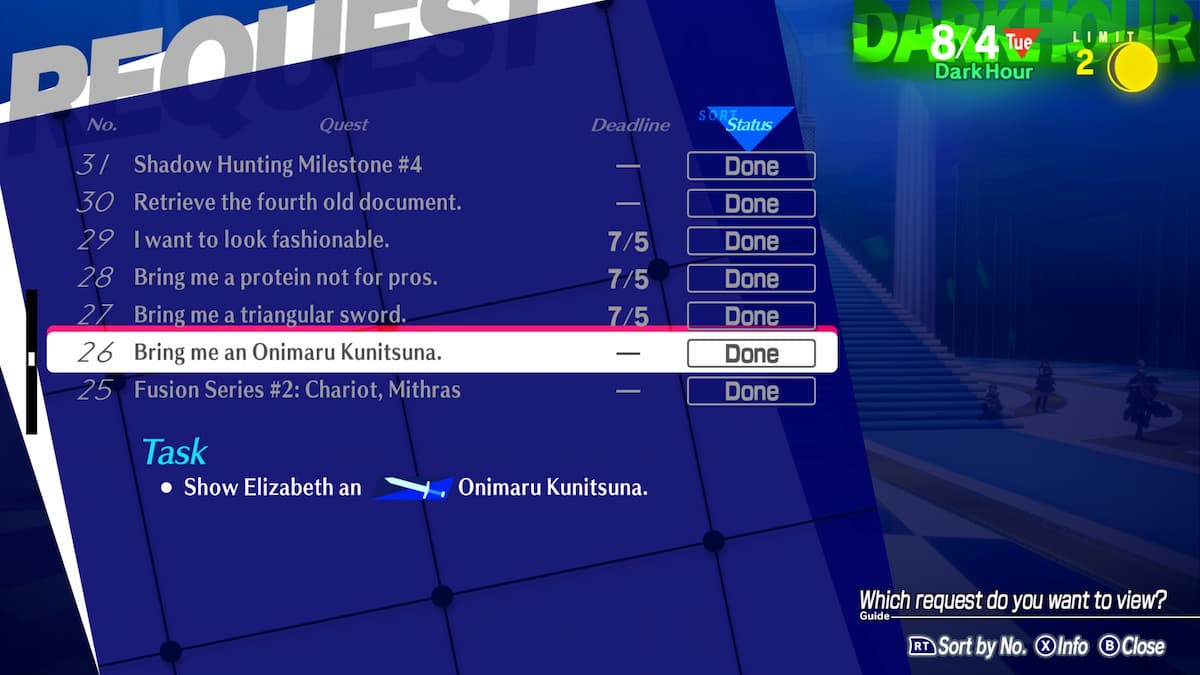 How to Get Onimaru Kunitsuna in Persona 3 Reload