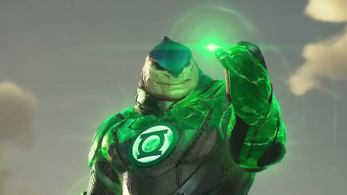 King Shark from Suicide Squad: Kill the Justice League as a Green Lantern. 