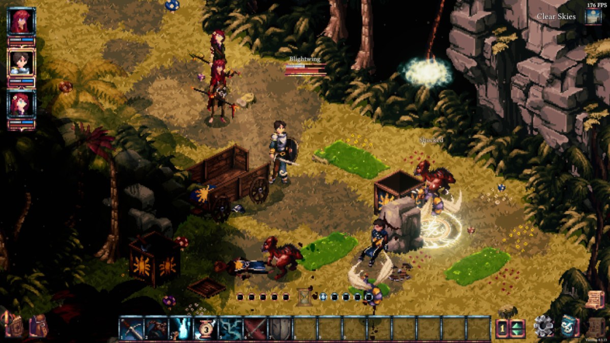 an image of combat from guild saga. This image is part of an article about the best Steam Deck Fest demos to check out.
