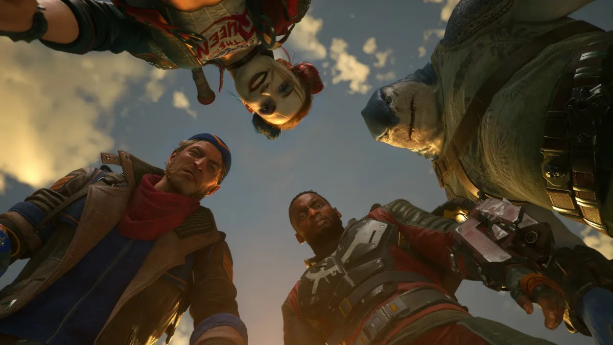 The Suicide Squad looking intense. This image is part of an article about how Palworld dev's whole response to play drop-off is what we need right now.