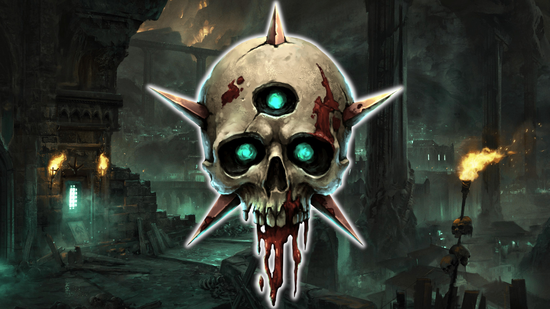 A skull with spikes coming out of it. This image is part of an article about the best Acolyte mastery and builds in Last Epoch.