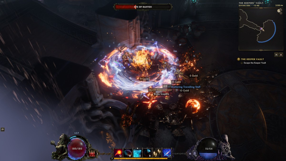 Fire swirling in Last Epoch. This image is part of an article bout disappointed with Diablo 4? Check out Last Epoch.