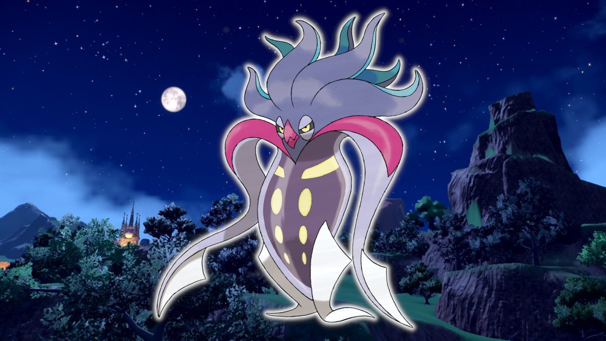 Malamar in Pokemon. This image is part of an article about 10 Pokémon with surprisingly dark backgrounds.