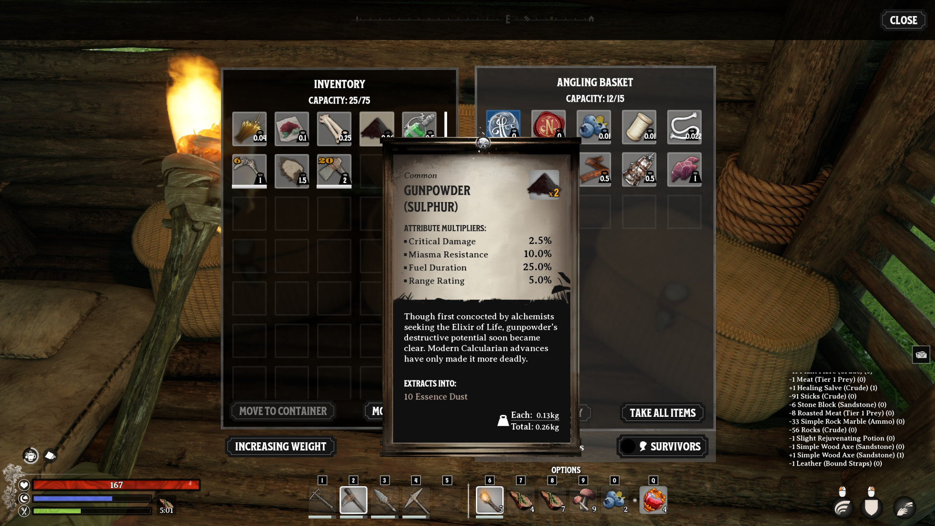 Inventory in Palworld. This image is part of an article aobut After Hours Of Palworld and Nightingale, I Don’t Get the Crafting Game Hype