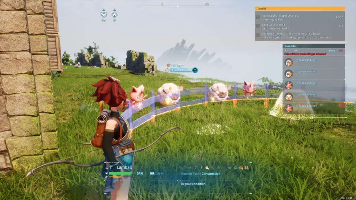 Players trying to build a fence in Palworld. This image is part of an article about After Hours Of Palworld and Nightingale, I Don’t Get the Crafting Game Hype