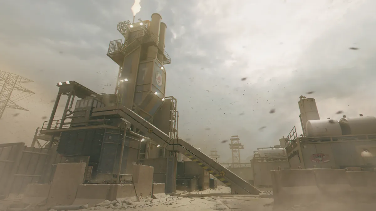 Rust in MW3. This image is part of an article about the best maps to farm XP in MW3.