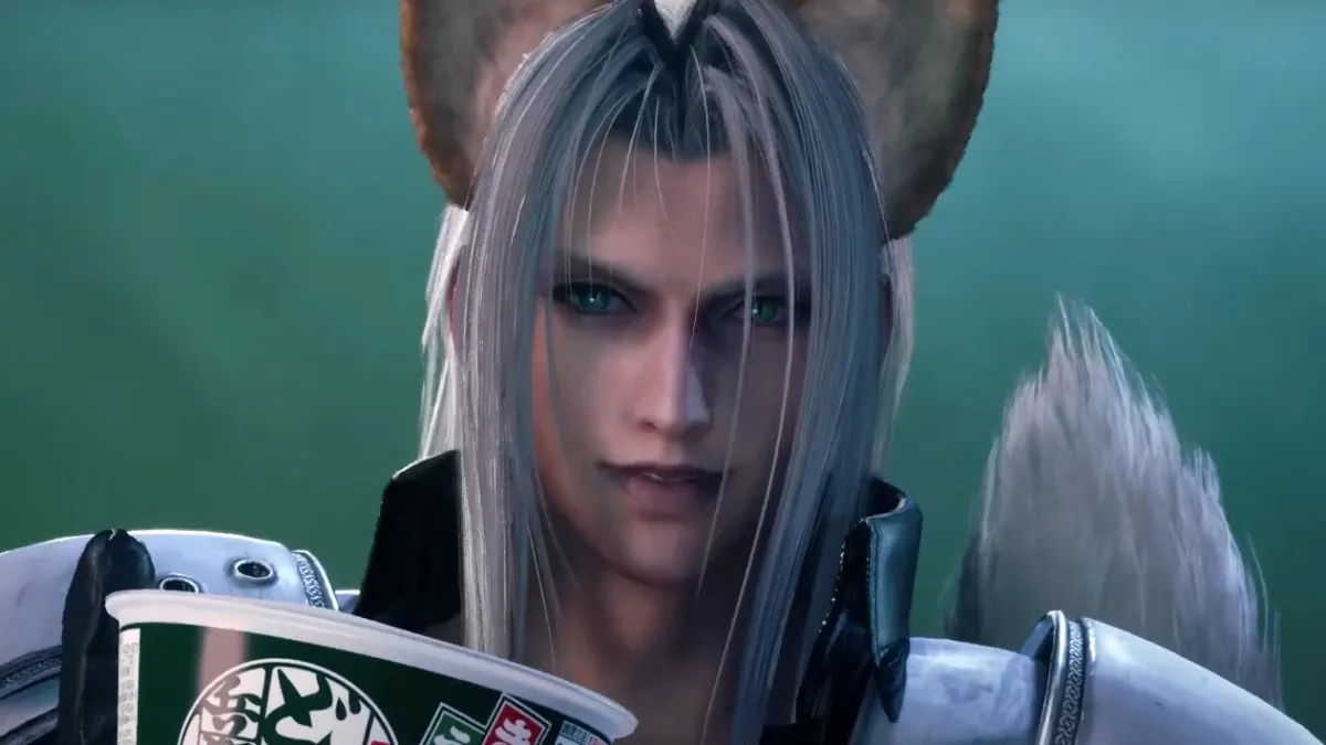 Sephiroth with fox ears in FF7 Rebirth.