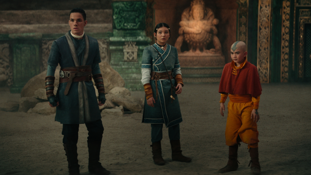 Aang, Katara, and Sokka in Avatar: The Last Airbender