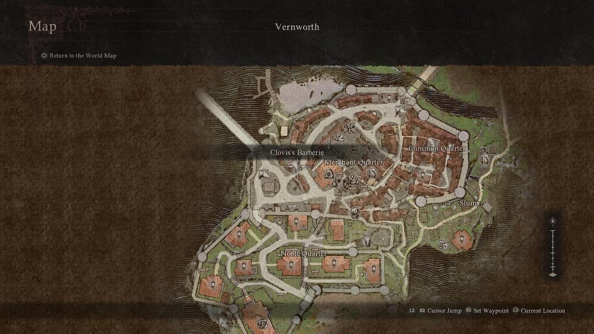 screenshot of the barber location in dragon's dogma 2