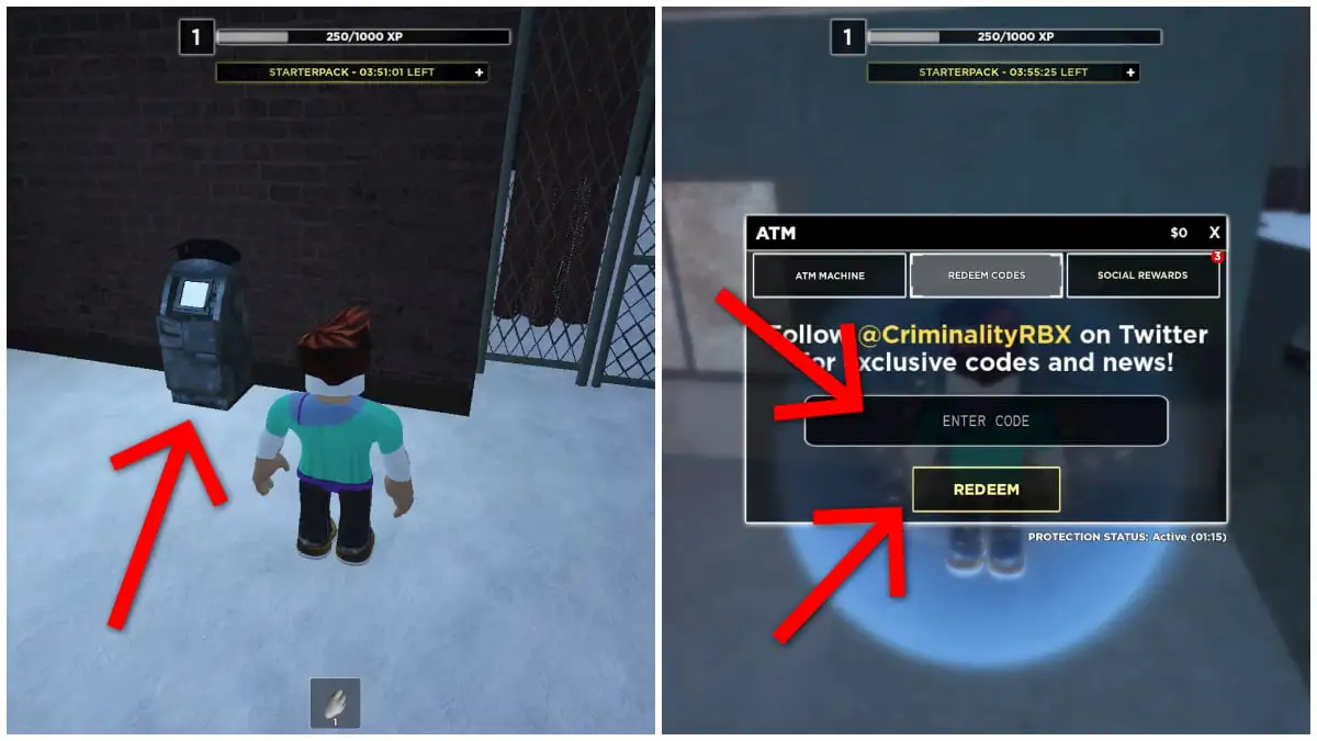 How to redeem Criminality codes.