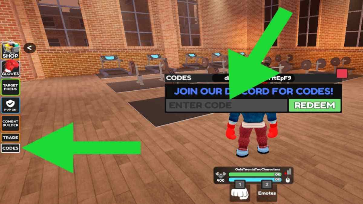 How to redeem codes in Boxing Beta