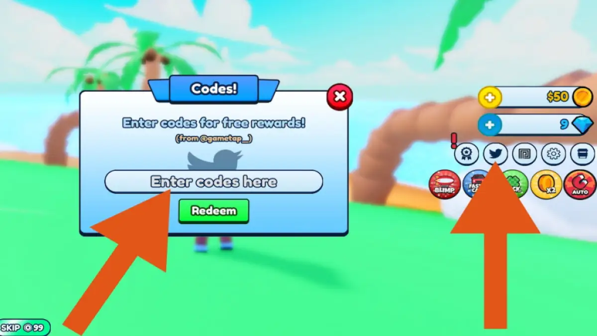 How to redeem codes in Car Wash Tycoon