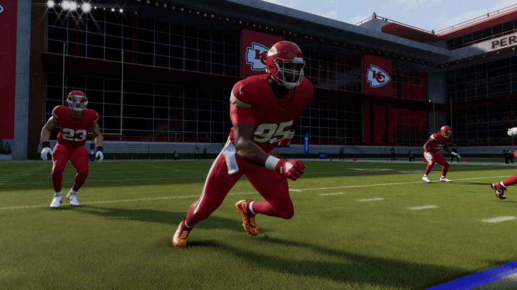 Madden 24 Chris Jones Chiefs Rushing QB. This image is part of an article about what Madden 25 is called.
