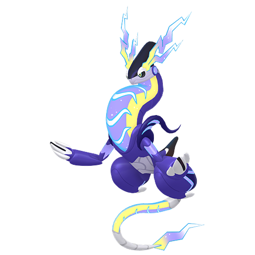 Miraidon in Pokemon Scarlet & Violet as part of an article about Quaquaval 7-Star Tera Raid.